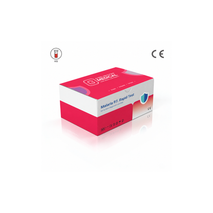 Global Healthcare Medical GHM Malaria P.f. Antigen Rapid Test US - Colloidal gold immunochromatography kit for qualitative detection of Plasmodium falciparum HRP-II antigen in whole blood specimens with 10-minute results, 95.92% sensitivity and >99.99% specificity, CE marked and ISO 13485 certified for professional point-of-care use