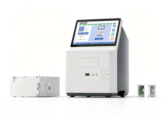 EDAN i500 blood gas and chemistry analyzer with 10.1-inch touchscreen and benchtop design