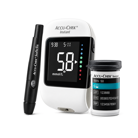 ACCU-CHEK Instant blood glucose meter and test strips