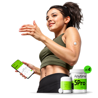 Yuwell Anytime5Pro Continuous Glucose Monitor, 4 Boxes product image 1