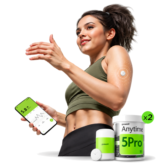 Yuwell Anytime5Pro Continuous Glucose Monitor, 2 Boxes product image 1